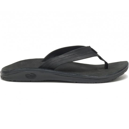 Chaco Classic Leather Flip Black Men