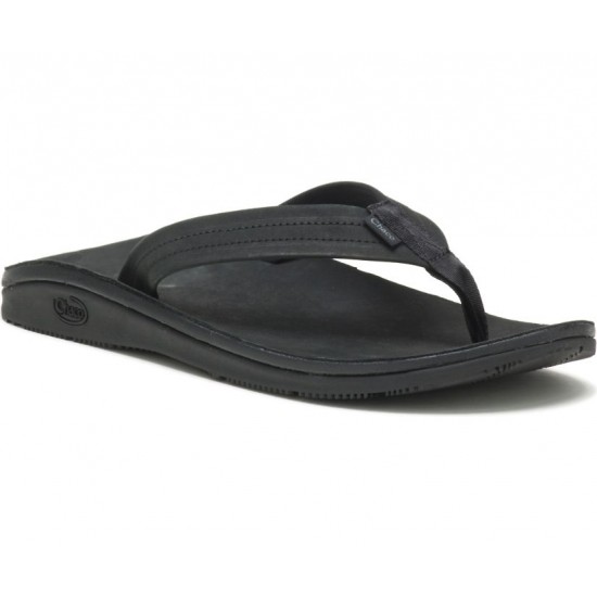 Chaco Classic Leather Flip Black Men