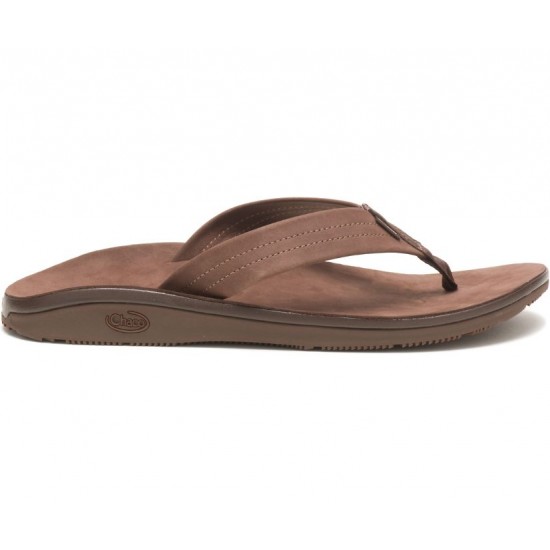 Chaco Classic Leather Flip Dark Brown Men