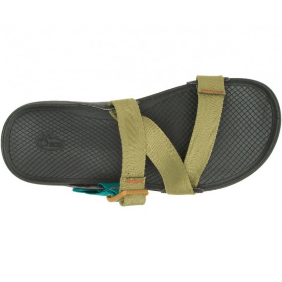 Chaco Lowdown Slide Avocado Teal Men