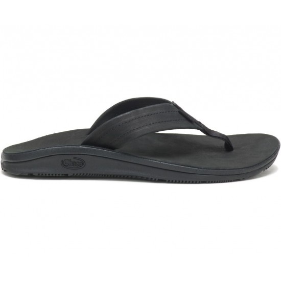 Chaco Classic Leather Flip Black Women