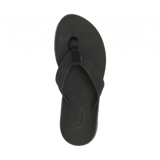 Chaco Classic Leather Flip Black Women