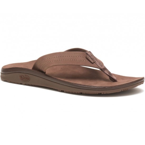 Chaco Classic Leather Flip Dark Brown Women