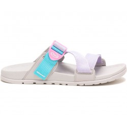 Chaco Lowdown Slide Purple Rose Aqua Women