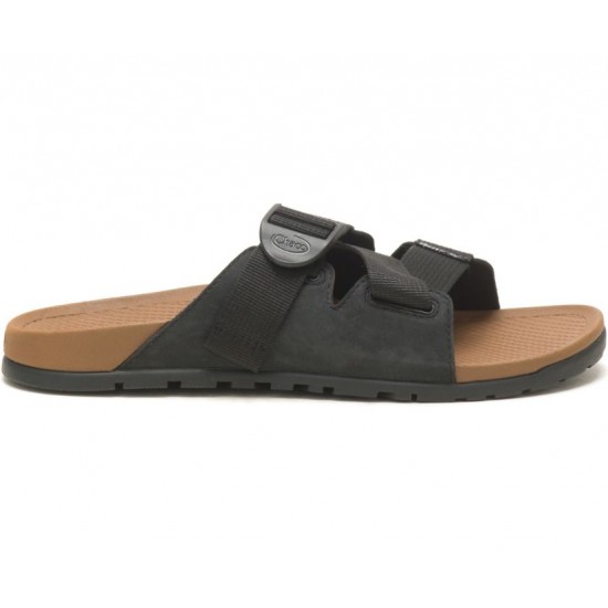 Chaco Lowdown Leather Slide Black Women