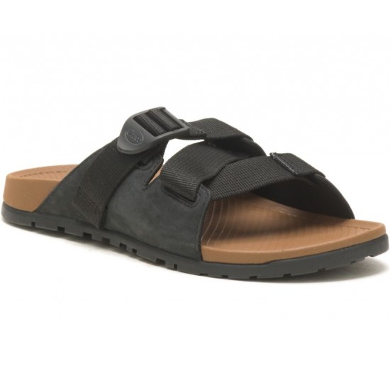 Chaco Lowdown Leather Slide Black Women