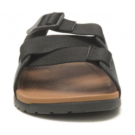 Chaco Lowdown Leather Slide Black Women