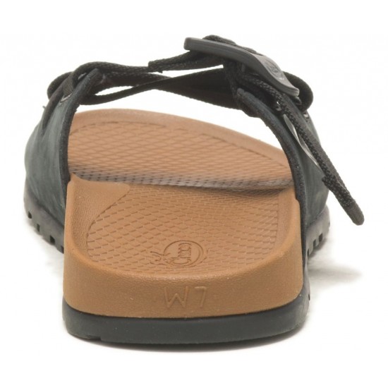 Chaco Lowdown Leather Slide Black Women